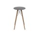 FAZ WOOD HIGH TABLE Ø60X105 - Round Wooden High Table