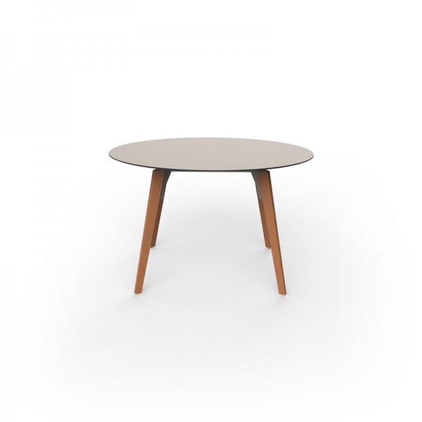 FAZ WOOD HIGH TABLE Ø120X74 - Round Wooden Table for 4 people