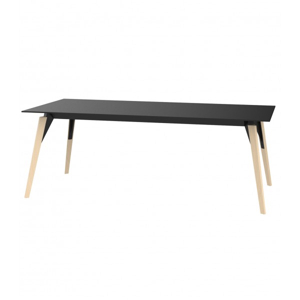 FAZ WOOD LOUNGE TABLE 200X100X74 - Grande Table Rectangulaire en Bois