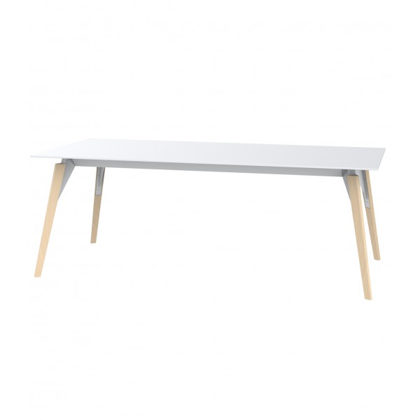 FAZ WOOD LOUNGE TABLE 200X100X74 - Grande Table Rectangulaire en Bois