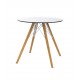 FAZ WOOD DINING TABLE Ø80X74 - Round Wooden Restaurant Table