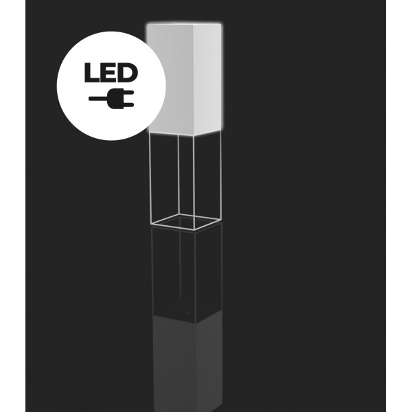 VELA HIGH CUBE LAMP 40X40X152 - Large indoor light lamp