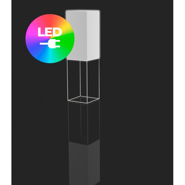 Grande lampe Lumineuse Intérieur - VELA LAMPE CUBE HAUTE 40X40X152