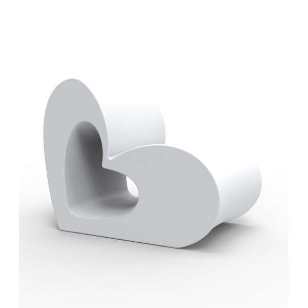 CHAISE AGATHA - Chaise extérieur forme de cœur blanc