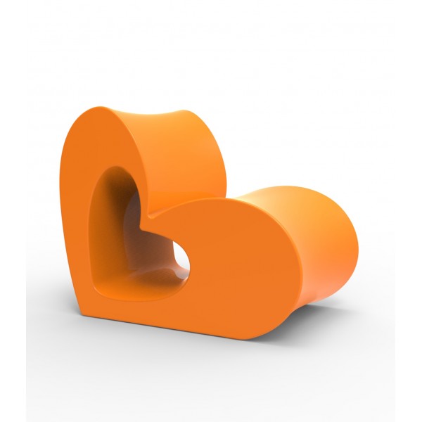 CHAISE AGATHA - Chaise extérieur forme de cœur orange