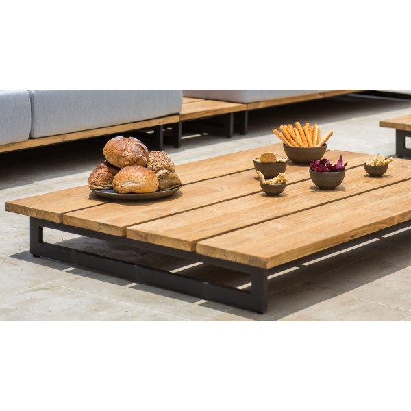 Outdoor wooden coffee table for terrace