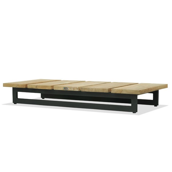 Wooden Coffee Table with Black Leg