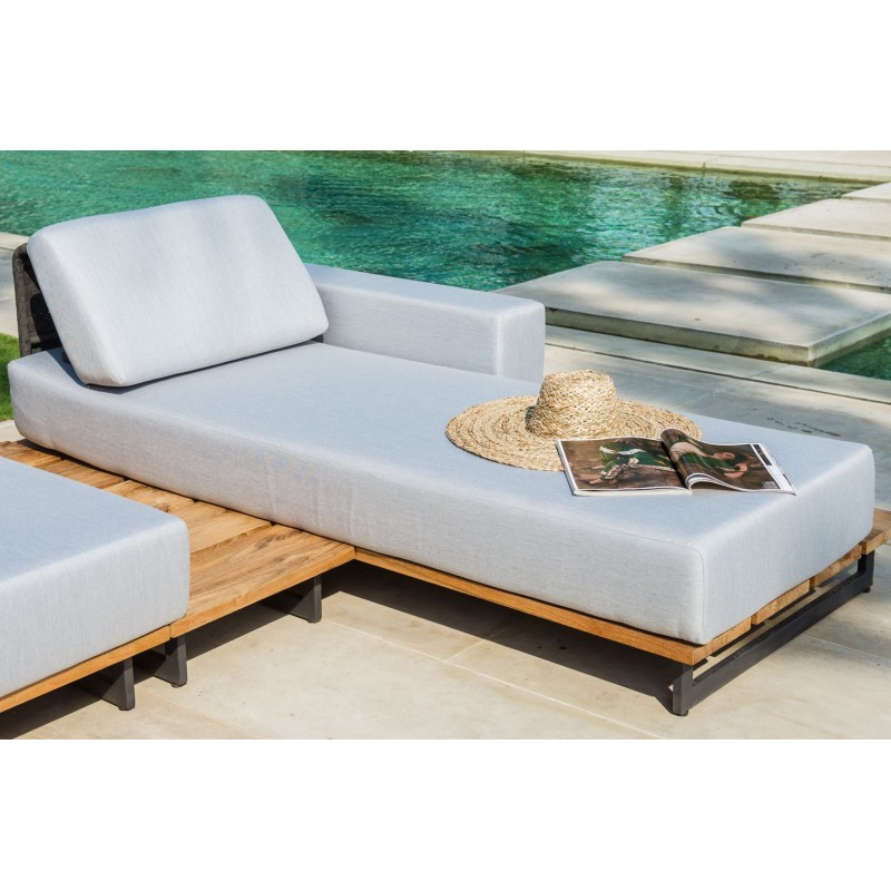 Chaise longue Extérieur avec accoudoir Droit Skyline Design