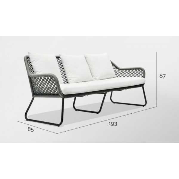 Sofa d'extérieur tressage corde MOMA - Skyline Design