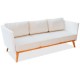 white sofa with wooden legs