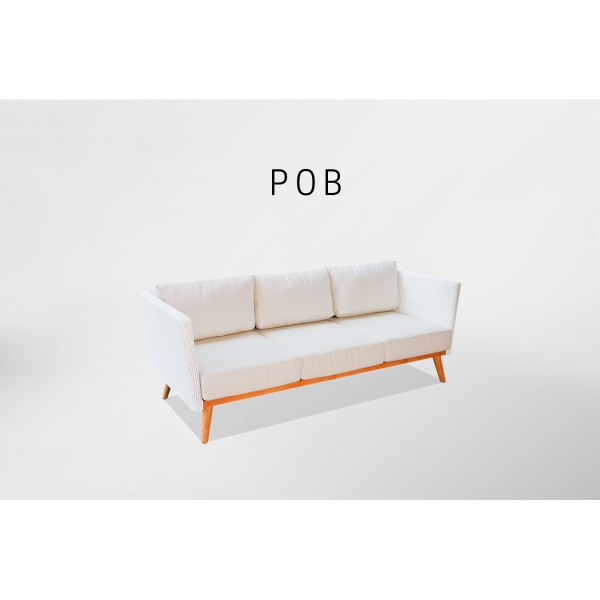 white sofa with wooden legs