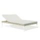 a white chaise lounge on a white background