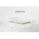 dimension de la double chaise longue blanche sur fond blanc