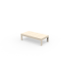 table basse terrasse beige en aluminium rectangulaire