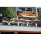 Rectangular Central Post Double Umbrella With Square Canopies - UMBROSA