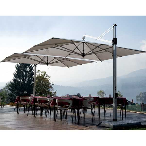 Parasol deporte professionnel 3x3 beige resistant au vent de qualité