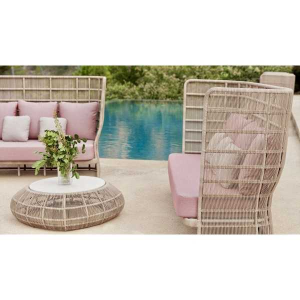 Canape dossier haut de jardin exterieur corde-Loveseat Spa Skyline Design