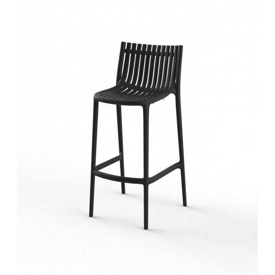 74.5 cm indoor/outdoor black Ibiza bar stool by Vondom