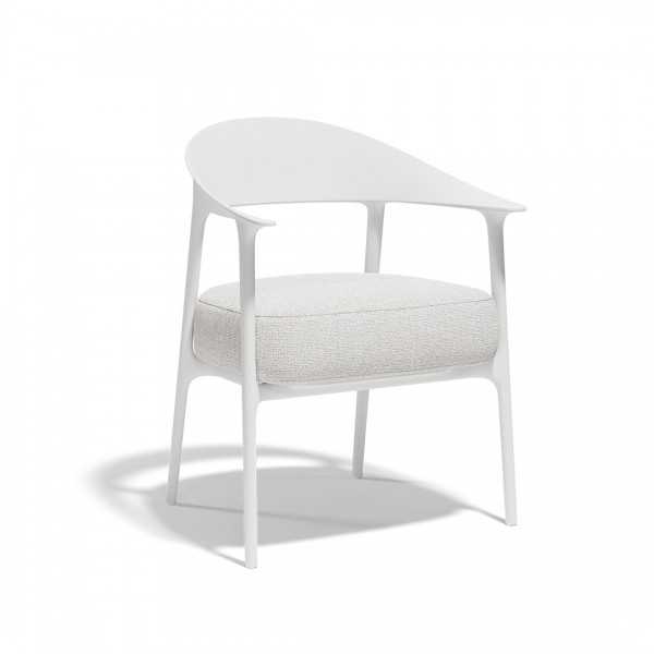 White upholstered dining chair with armrests indoor outdoor AFRICA Vondom