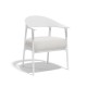White upholstered dining chair with armrests indoor outdoor AFRICA Vondom