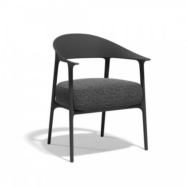 anthracite upholstered dining chair with armrests indoor outdoor AFRICA Vondom