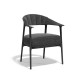 anthracite upholstered dining chair with armrests indoor outdoor AFRICA Vondom 65093