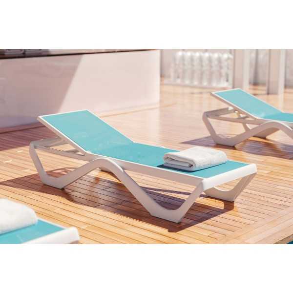 indoor outdoor lounger on a Vondom Love terrace