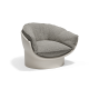 Fauteuil intérieur extérieur taupe Luna Vondom