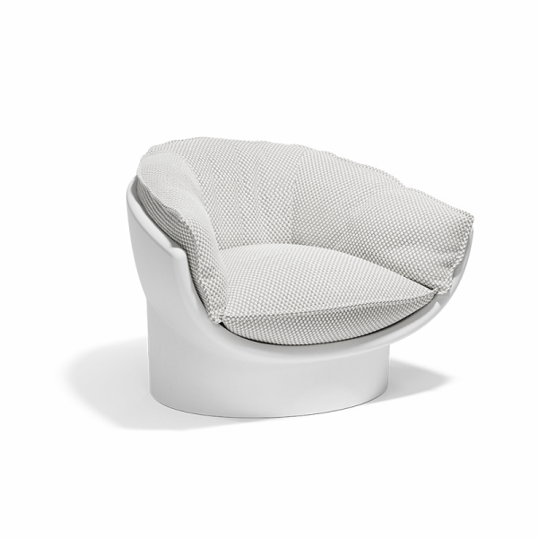 Fauteuil intérieur extérieur blanc Luna Vondom
