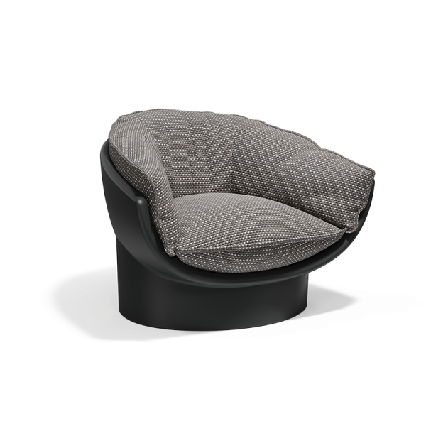 Luna Vondom black indoor outdoor armchair