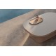 Luna Vondom indoor outdoor coffee table on a terrace with a tray placed on top
