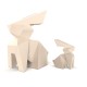 Large and small Usagi & Kousagi Origami rabbit garden statues by Vondom