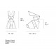 Dimensions de la statute de jardin en forme de lapin Usagi Origami de Vondom