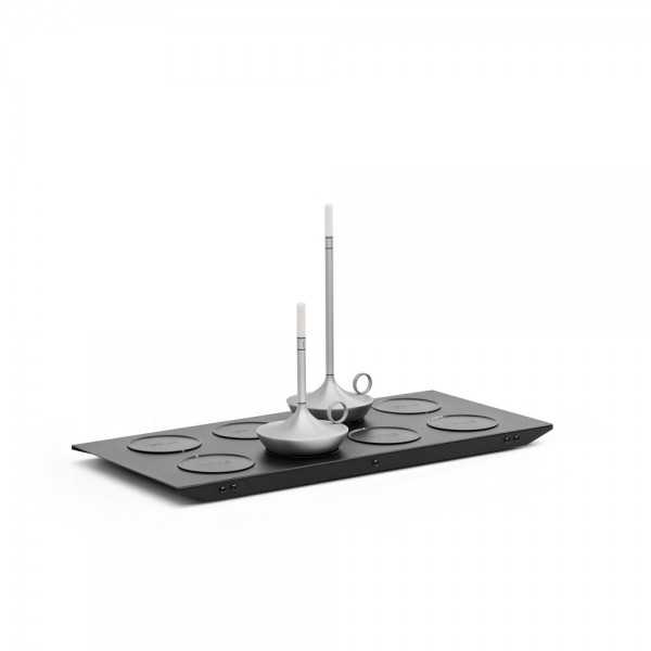 Plateau de charge 8 pièces sans fil Wick Pro Graypants avec lampe de table Wick PRO et Wick S PRO