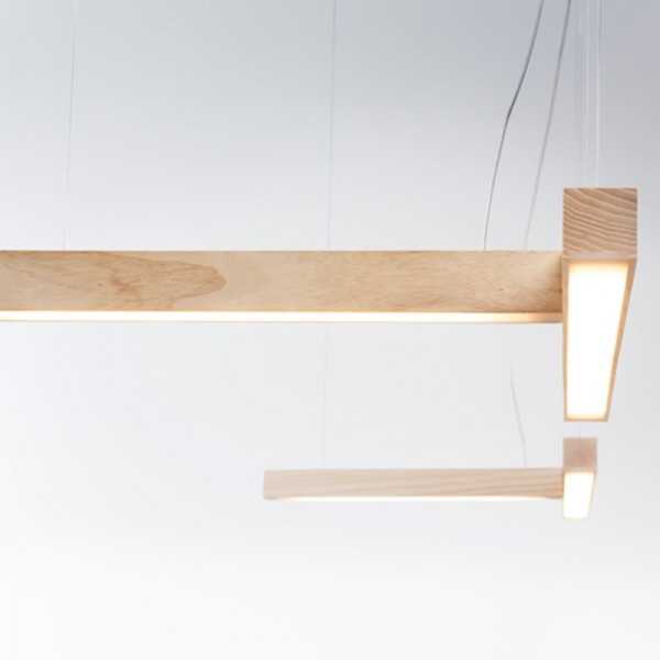 Led40 Modular Center - Suspension en Bois à Led - Tunto