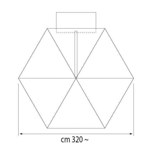 Ischia D320 - Parasol Déporté Hexagonal - Fim