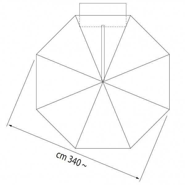 Doppio - Parasol Carré Double à Pied Central Fim