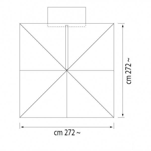 Doppio - Parasol Carré Double à Pied Central Fim