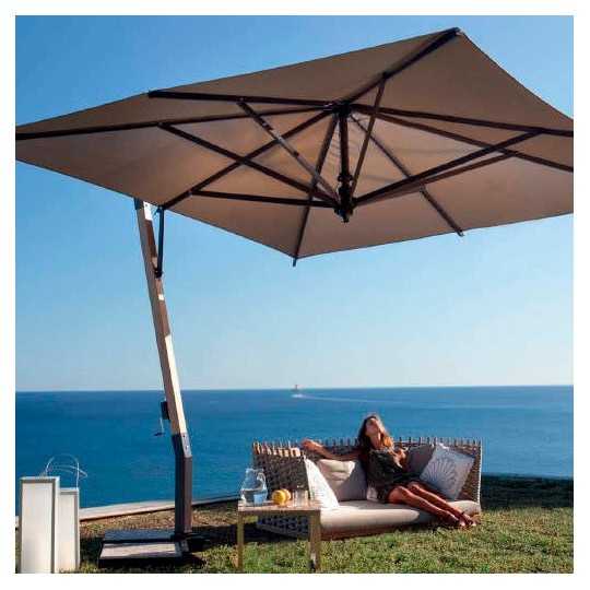 Doppio - Parasol Carré Double à Pied Central Fim