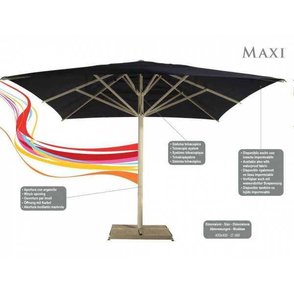 Maxi - Parasol Carré à Pied Central - Fim