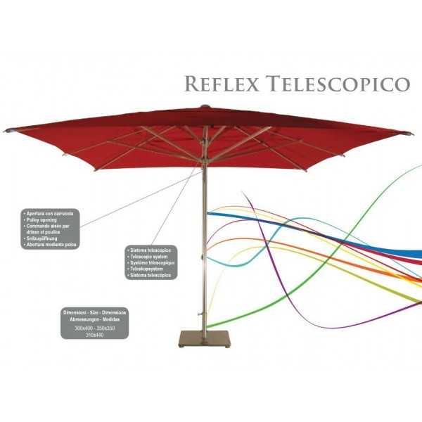 Doppio - Parasol Carré Double à Pied Central Fim