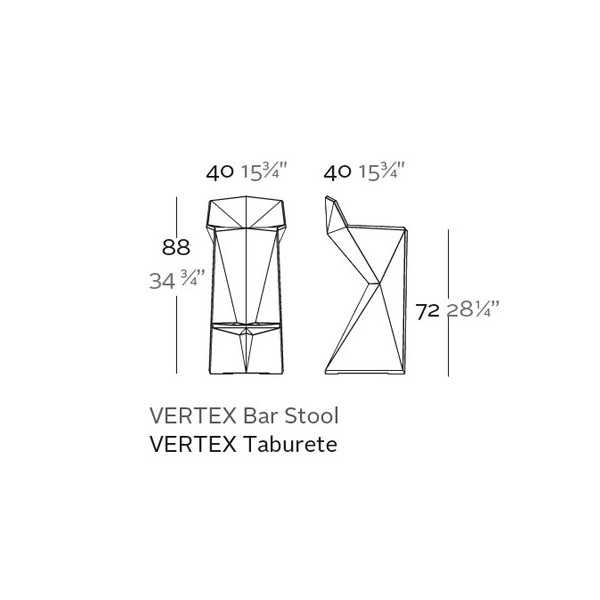Vertex - Tabouret de Bar Design - Vondom