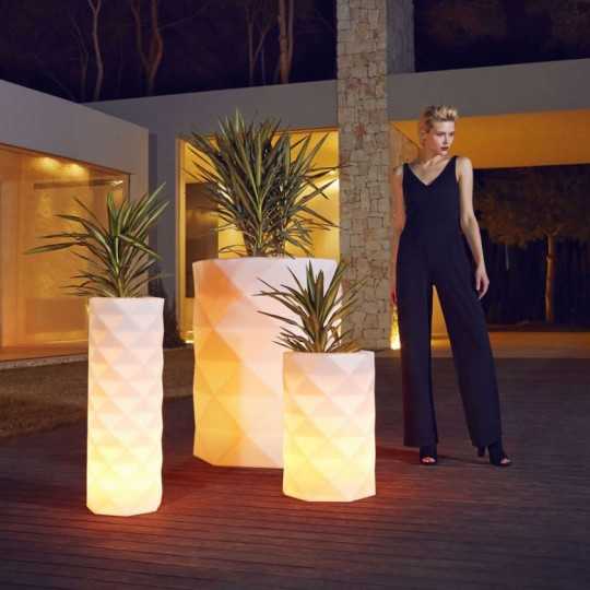 RGB LED lumière solaire pot de fleur design jardin décoration