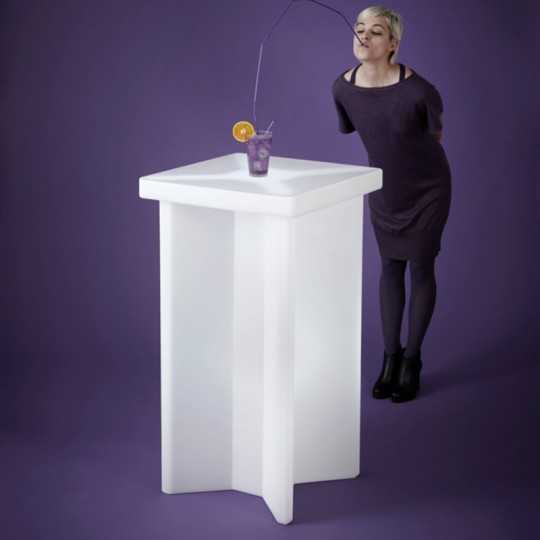 X2 Lumineux Sans Fil - Table Haute Lumineuse Sans Fil - Slide Design