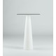 Hopla 110 Laqué - Table Haute Ronde Pied Conique Laqué - Slide Design