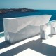 Double Faz Bar (White Lacquered version) with Stainless Steel Tabletop (optional) by Vondom