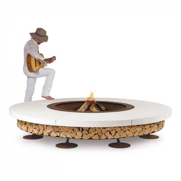 Ercole White 250 - Outdoor Fire Pit Concrete - AK47