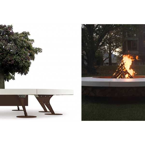 Ercole White 250 - Outdoor Fire Pit Concrete - AK47