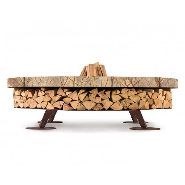 Ercole Rainforest Brown 150 - Outdoor Fire Pit Marble Brown - AK47