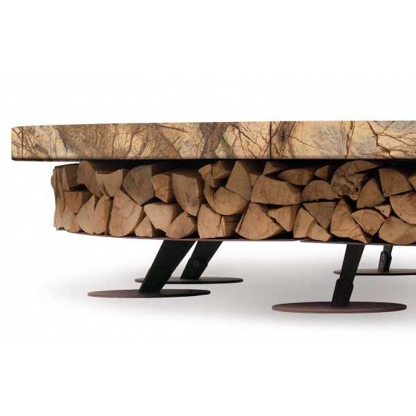 Ercole Rainforest Brown 250 - Outdoor Fire Pit Marble Brown - AK47